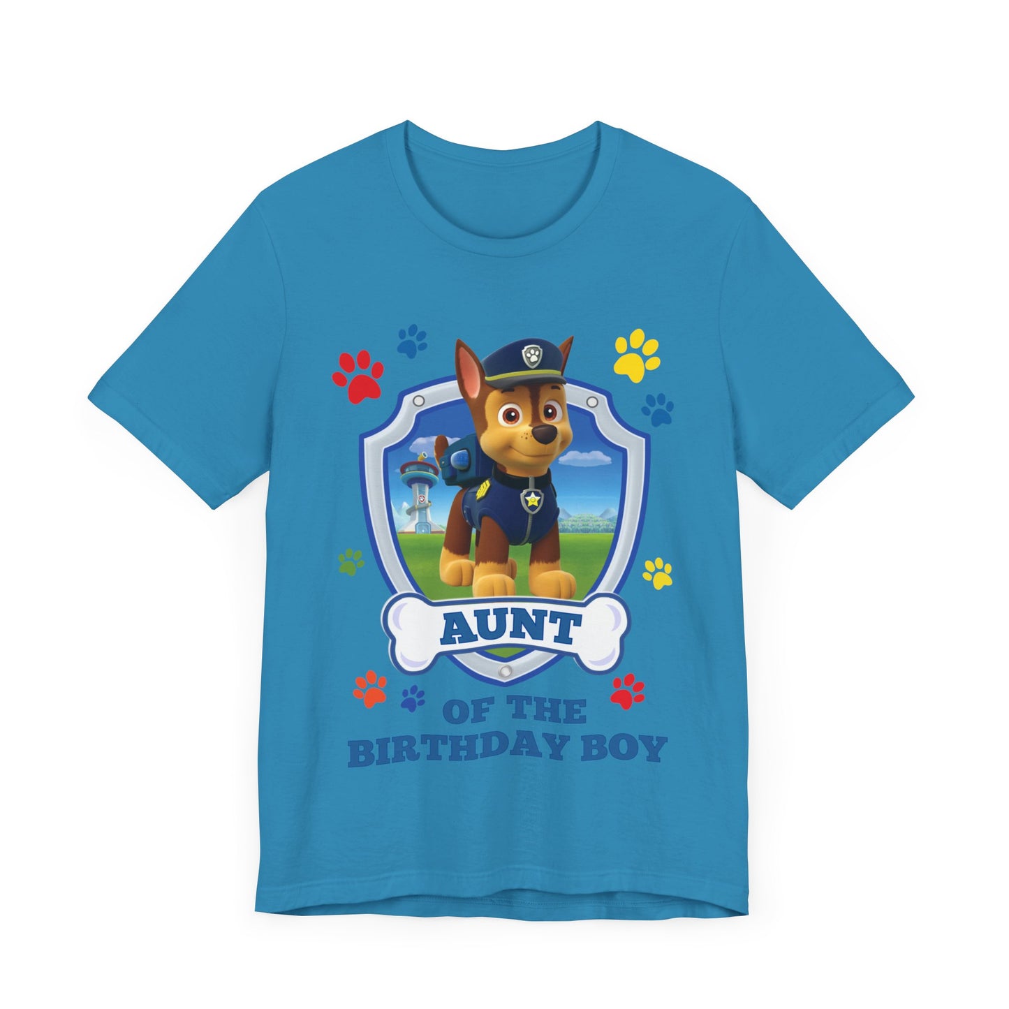 Aunt of the Birthday Boy Jersey Short Sleeve Tee