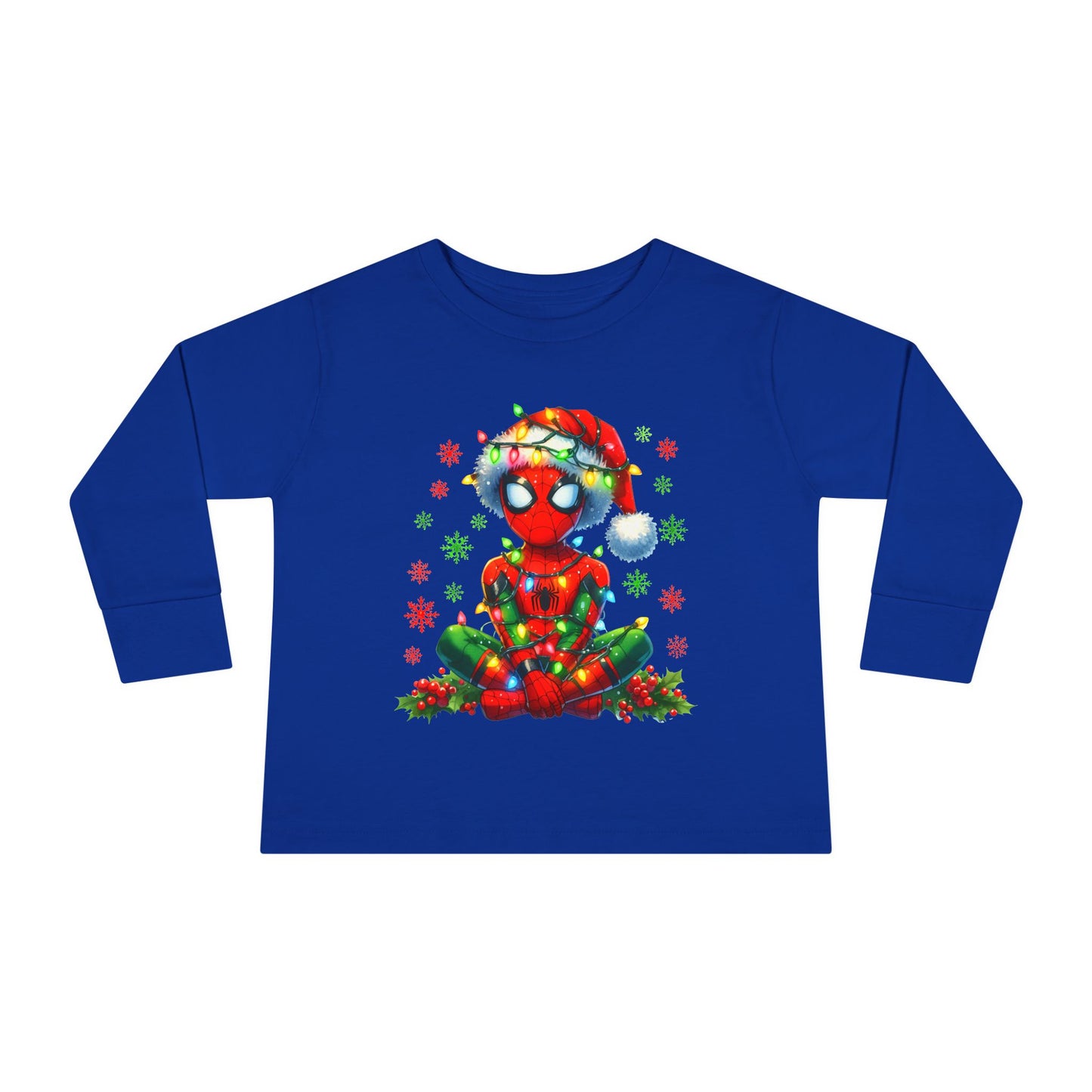 Spidey christmas Toddler Long Sleeve Tee