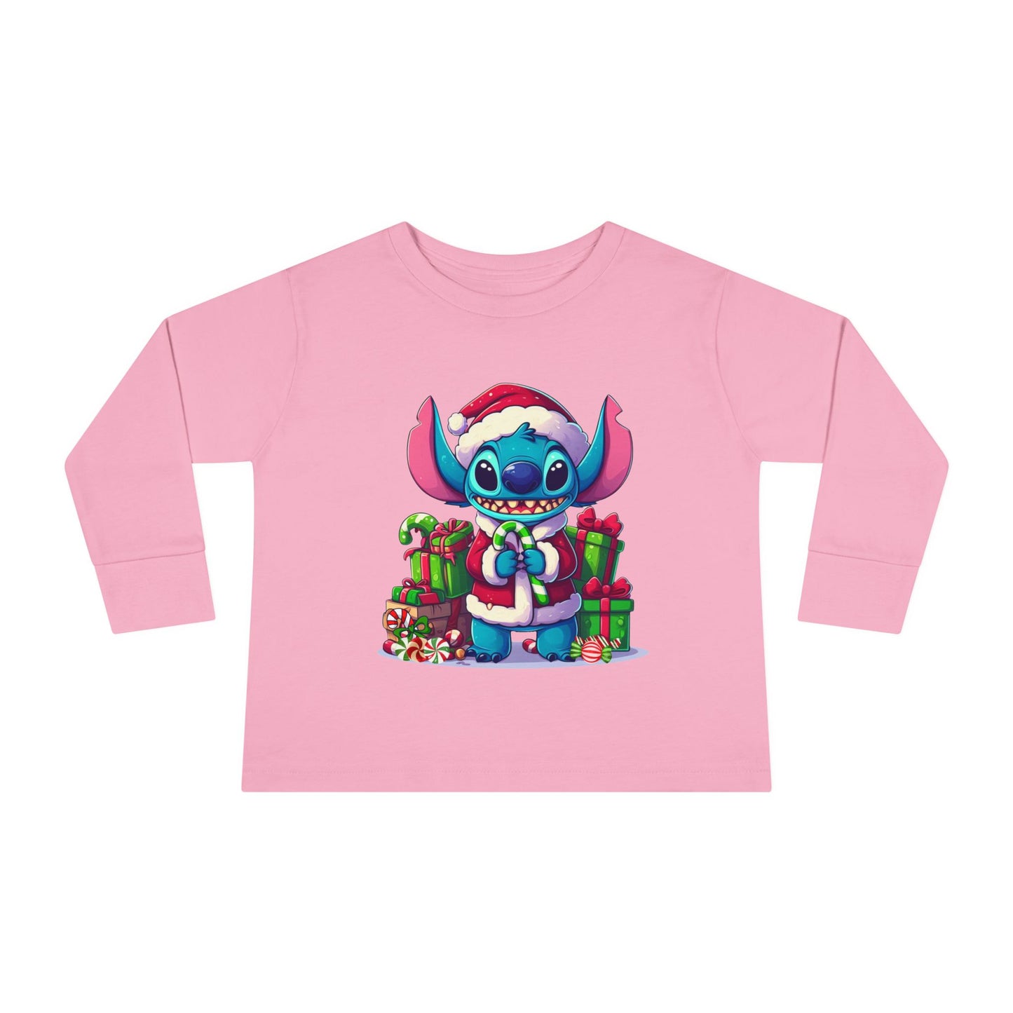 Christmas-Stitch Toddler Long Sleeve Tee