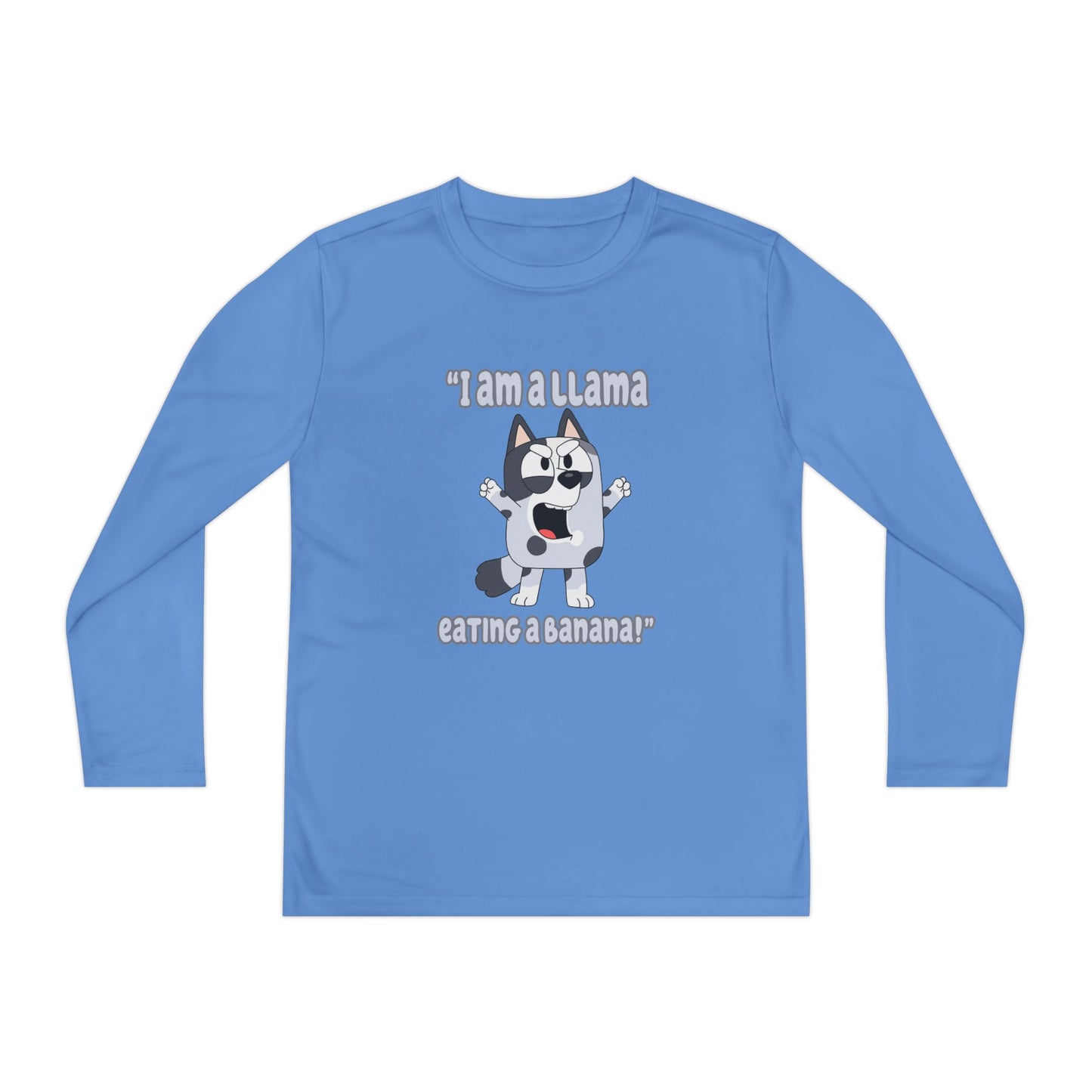 I'm a Llama eating a Banana Youth Long Sleeve Competitor Tee