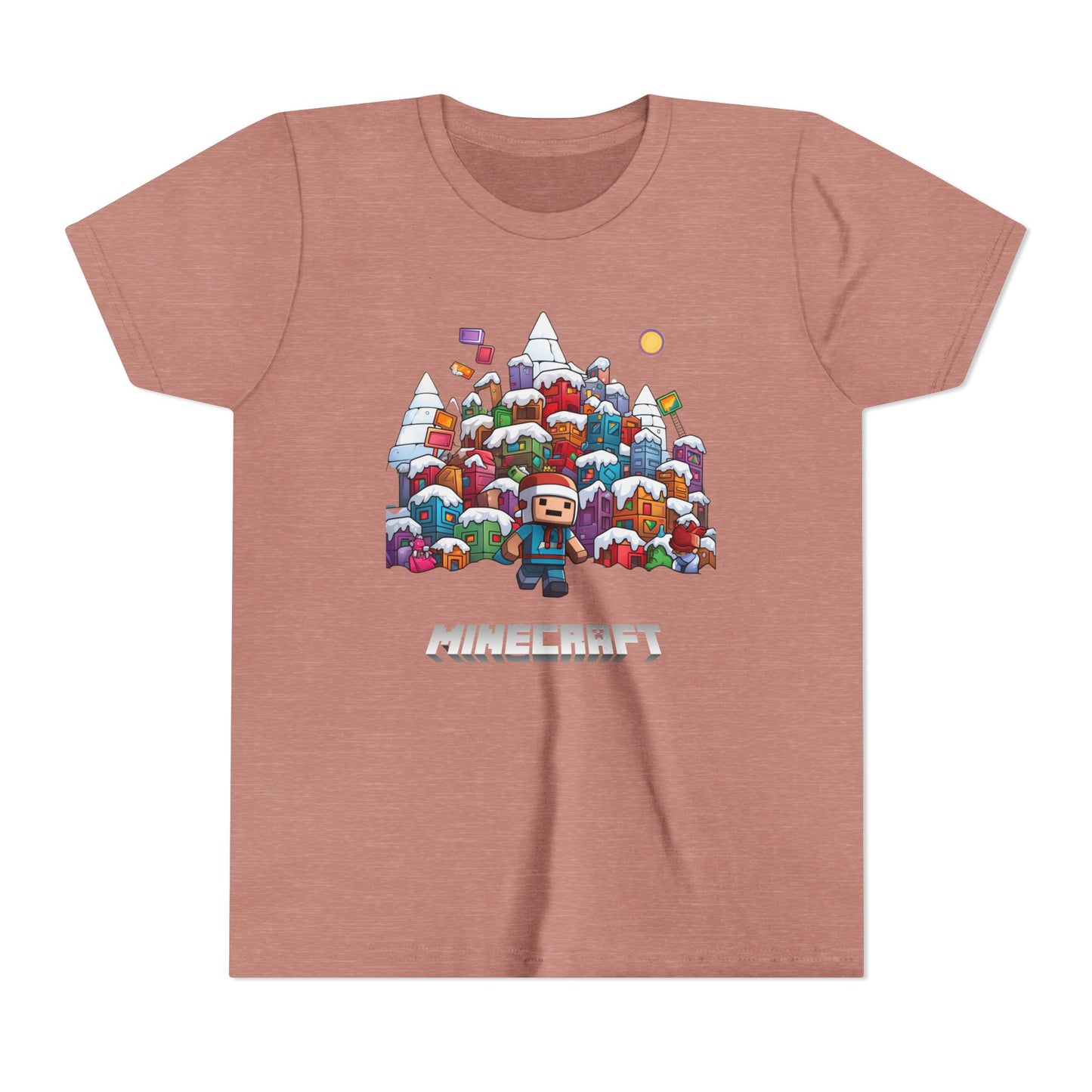 Christmas Mine-craft Youth Short Sleeve Tee