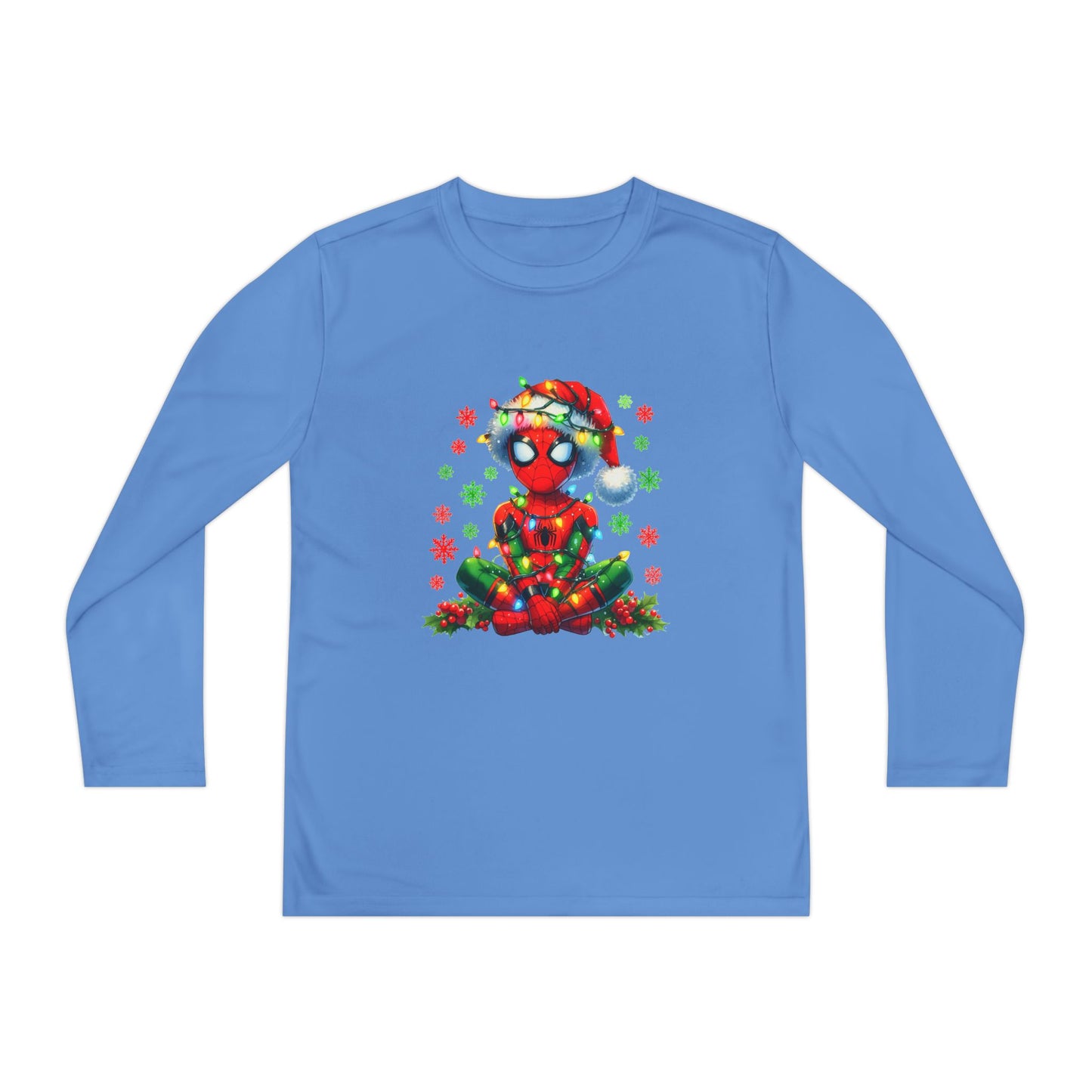 Spidey Christmas Youth Long Sleeve Competitor Tee