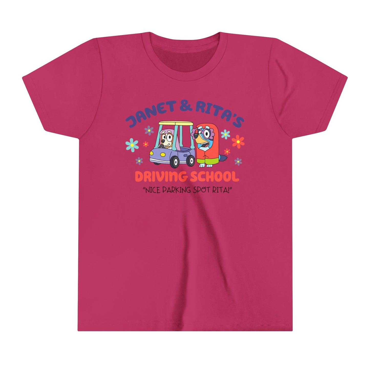 Janet and Rita's Driving School Youth Short Sleeve Tshirt