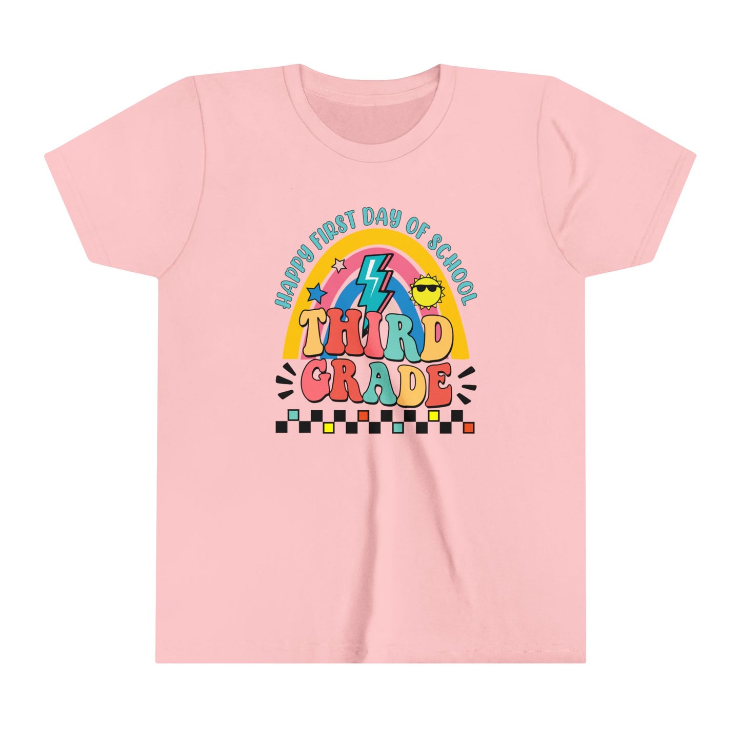 Happy First Day of School - 3rd Grade Youth Short Sleeve Tee