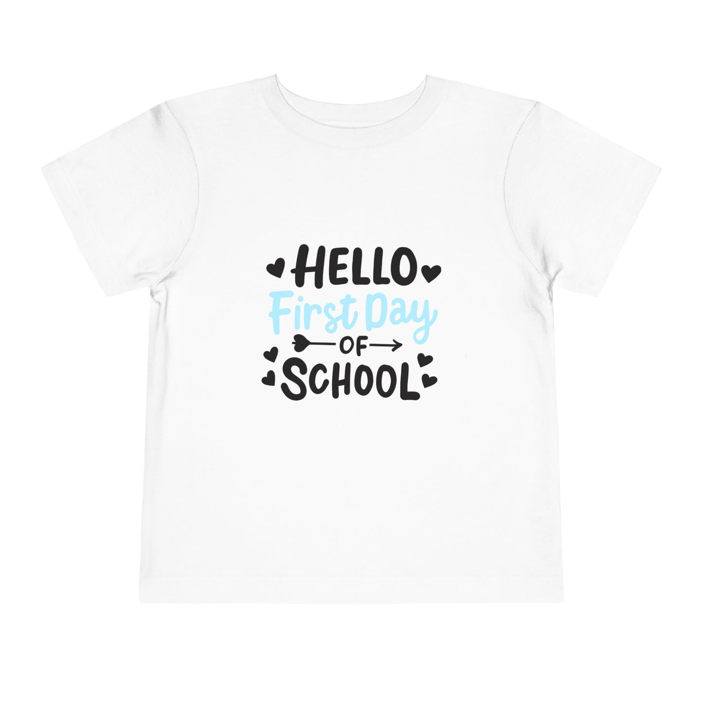 Hello First Day School Toddler Short Sleeve Tee