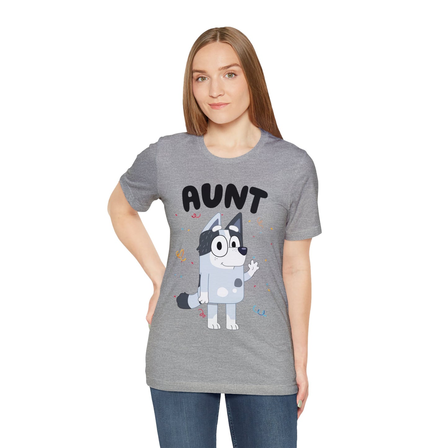 Aunt Bluey Birthday short sleeve Tshirt