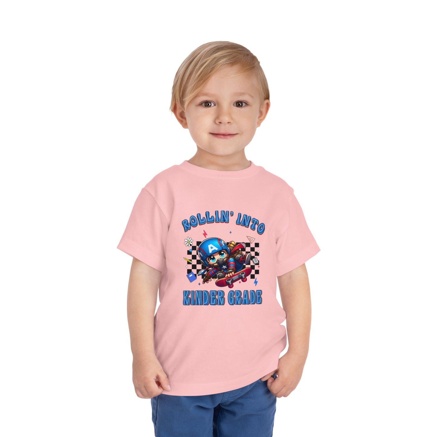 CAPTAIN AMERICA - Rollin' Into Kinder Grade Toddler Short Sleeve Tee
