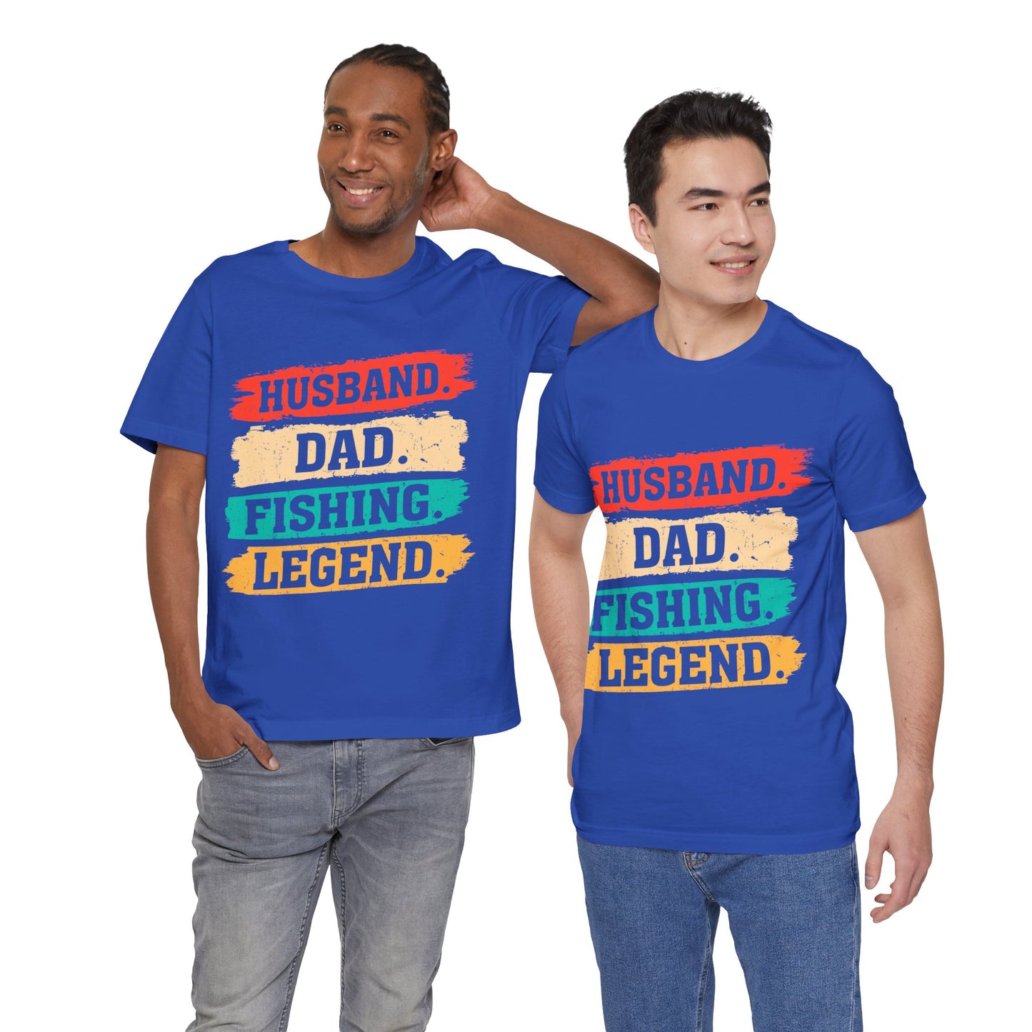 Husband Dad Fishing Legend Jersey Short Sleeve Tee