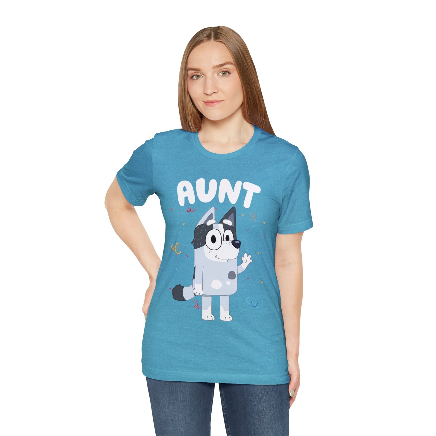 Aunt Bluey Birthday short sleeve Tshirt