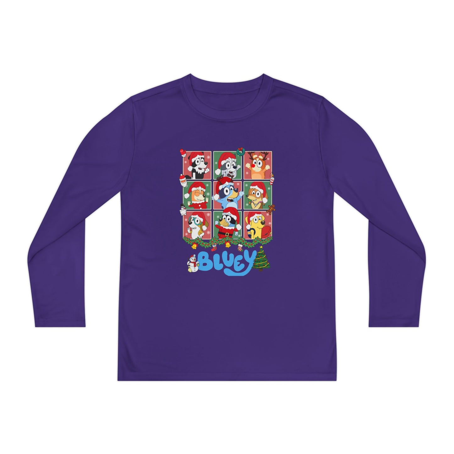 Christmas Polaroids Youth Long Sleeve Competitor Tee