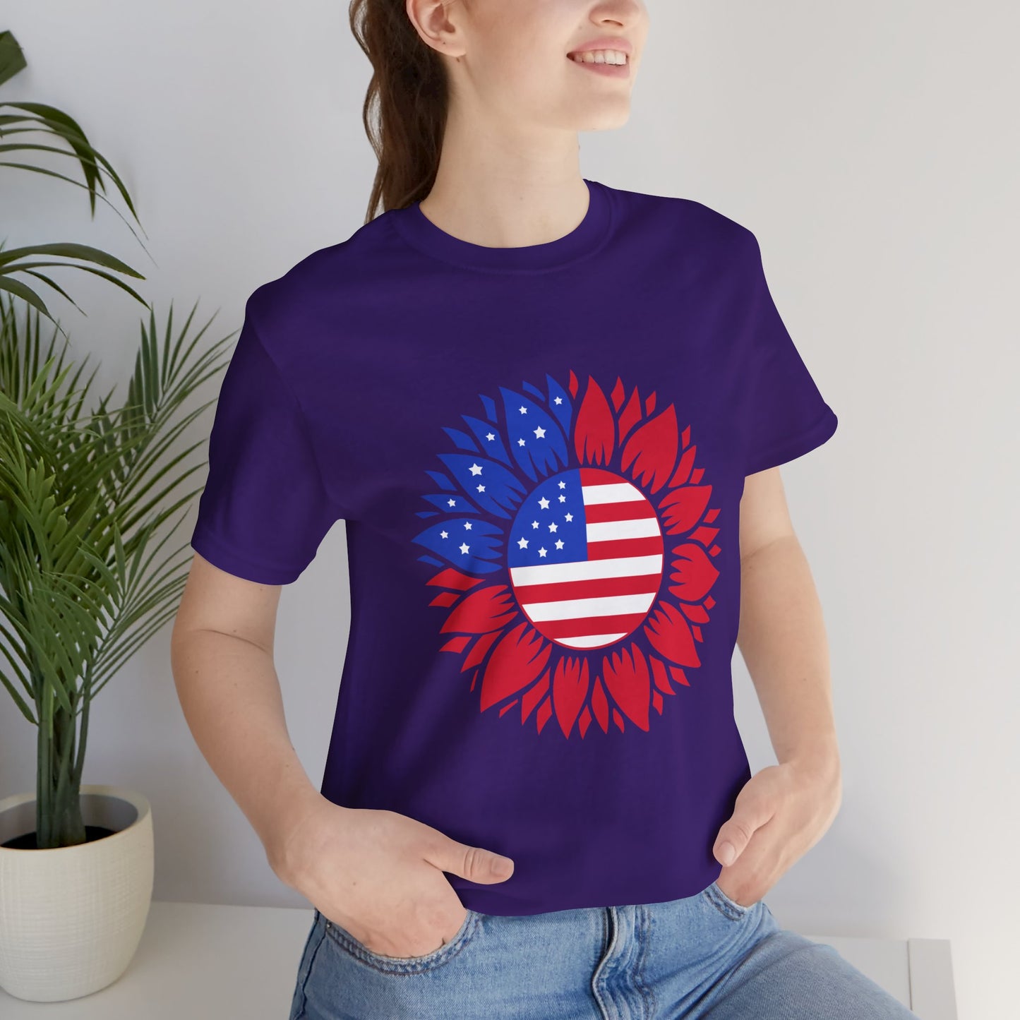 American Sunflower Jersey Short Sleeve Tee