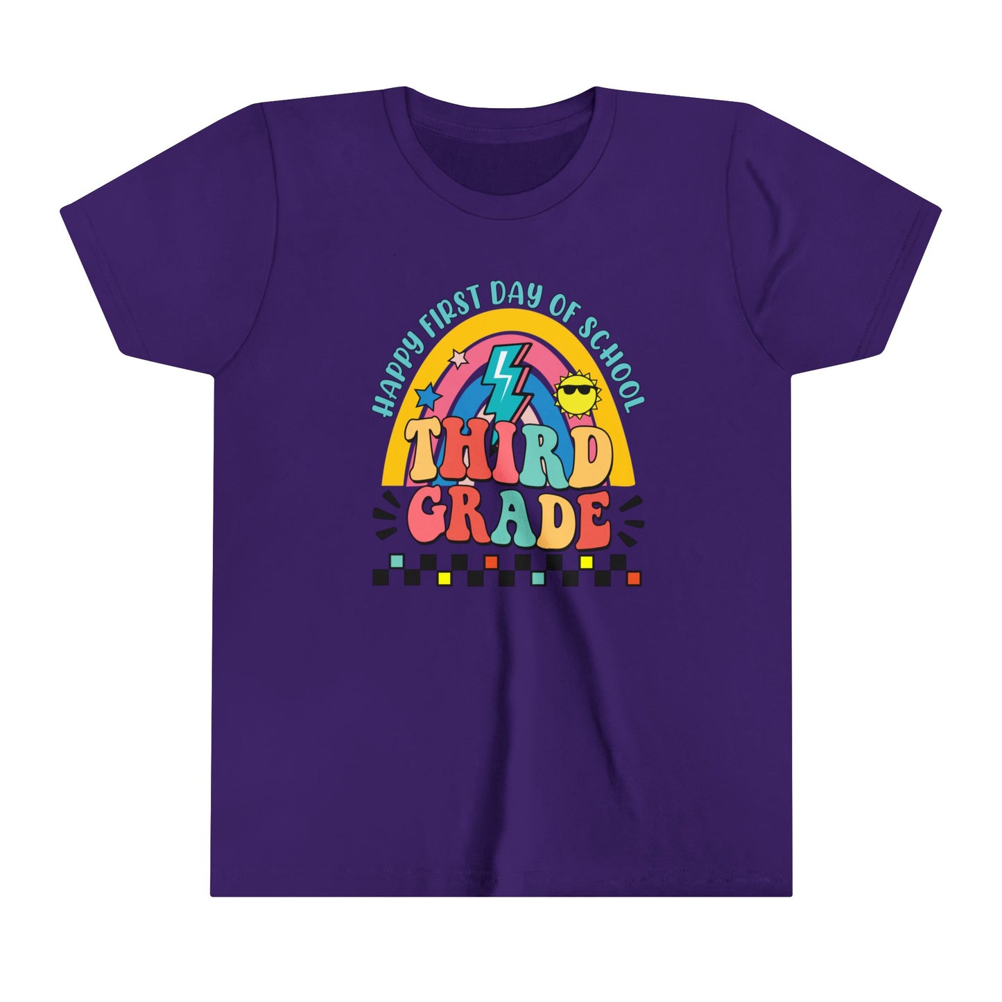 Happy First Day of School - 3rd Grade Youth Short Sleeve Tee