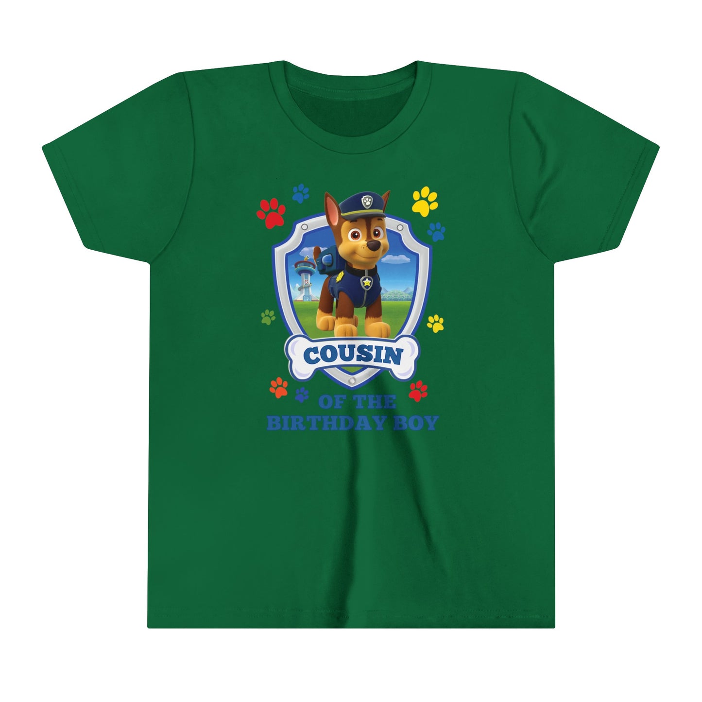 Cousin of the Birthday Boy Youth Short Sleeve Tee