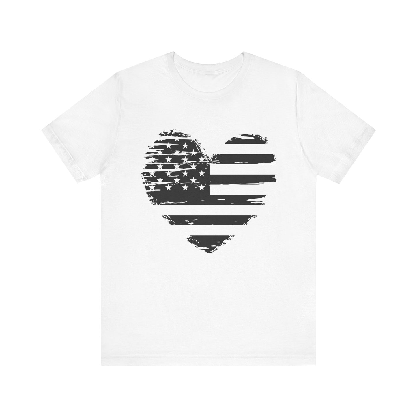 Heart flag Jersey Short Sleeve Tee