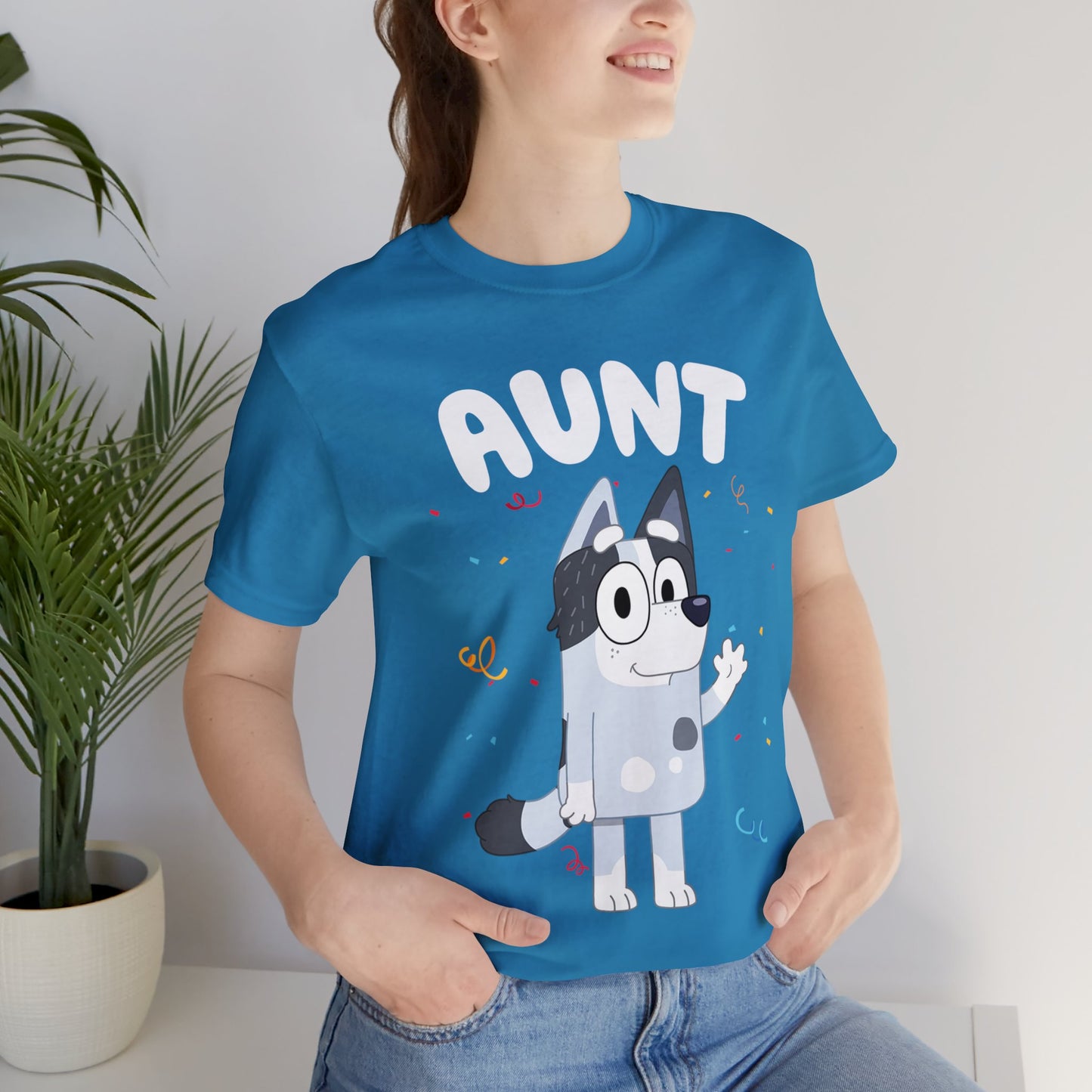 Aunt Bluey Birthday short sleeve Tshirt