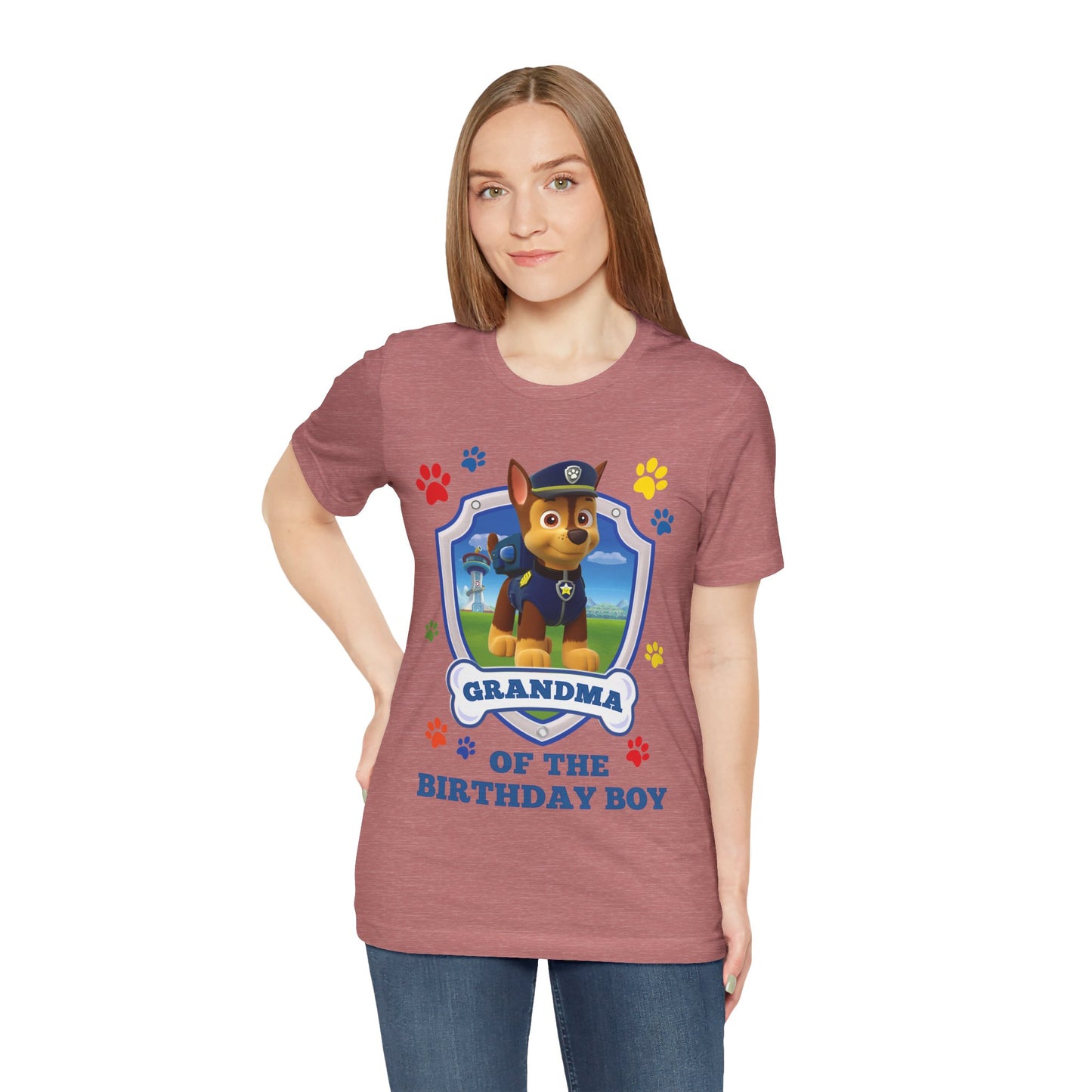 Grandma of the Birthday Boy Jersey Short Sleeve Tee