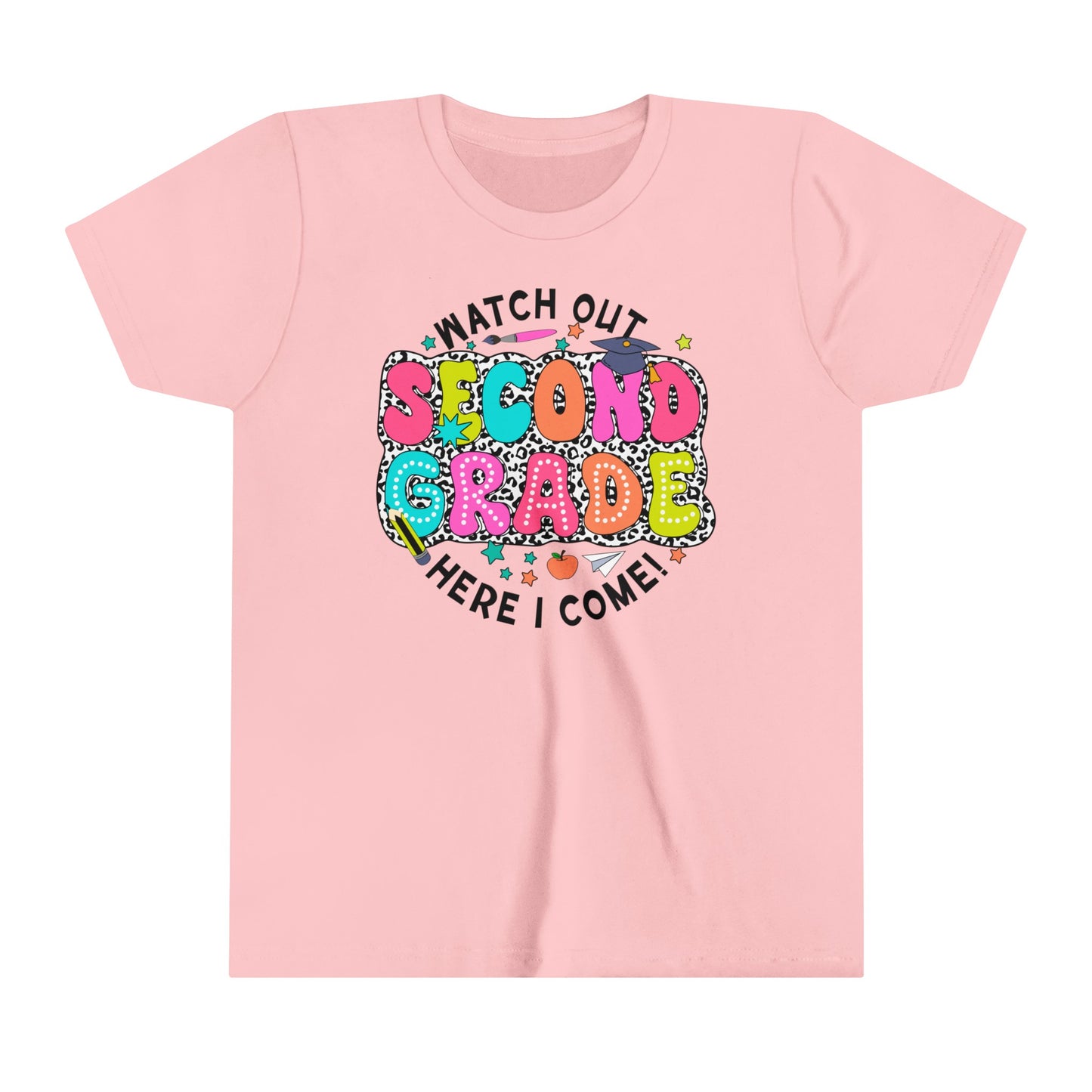 Watch Out Second Grade Here I Come Youth Short Sleeve Tee