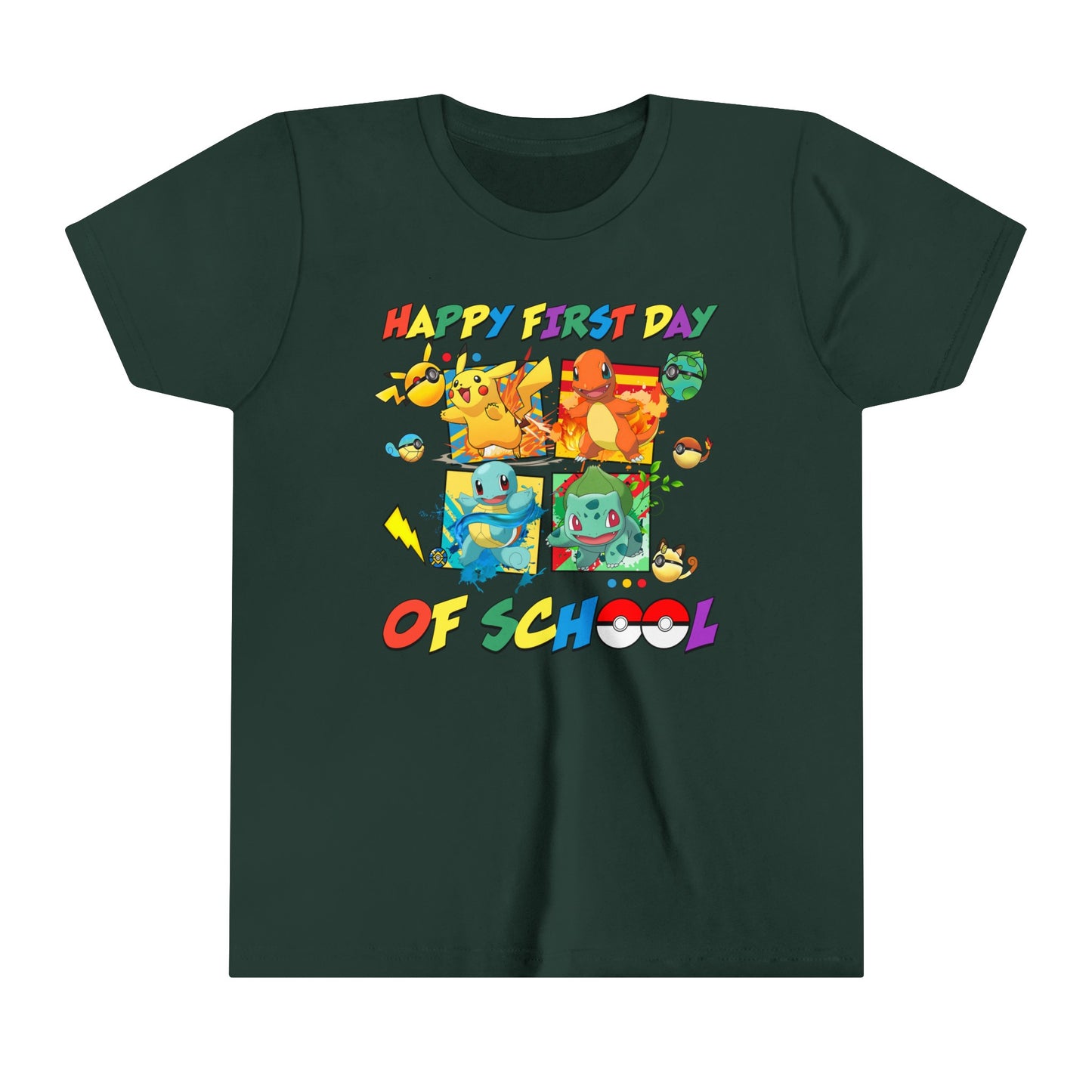 Happy First Day of School Youth Short Sleeve Tee
