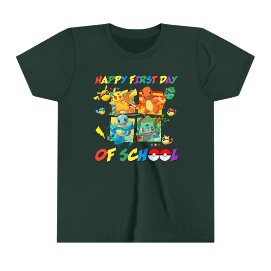 Happy First Day of School Youth Short Sleeve Tee