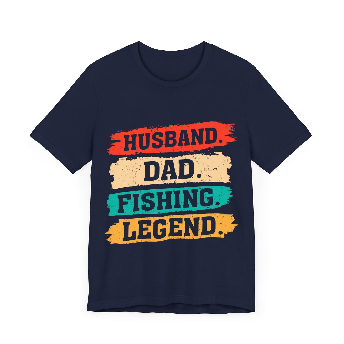 Husband Dad Fishing Legend Jersey Short Sleeve Tee
