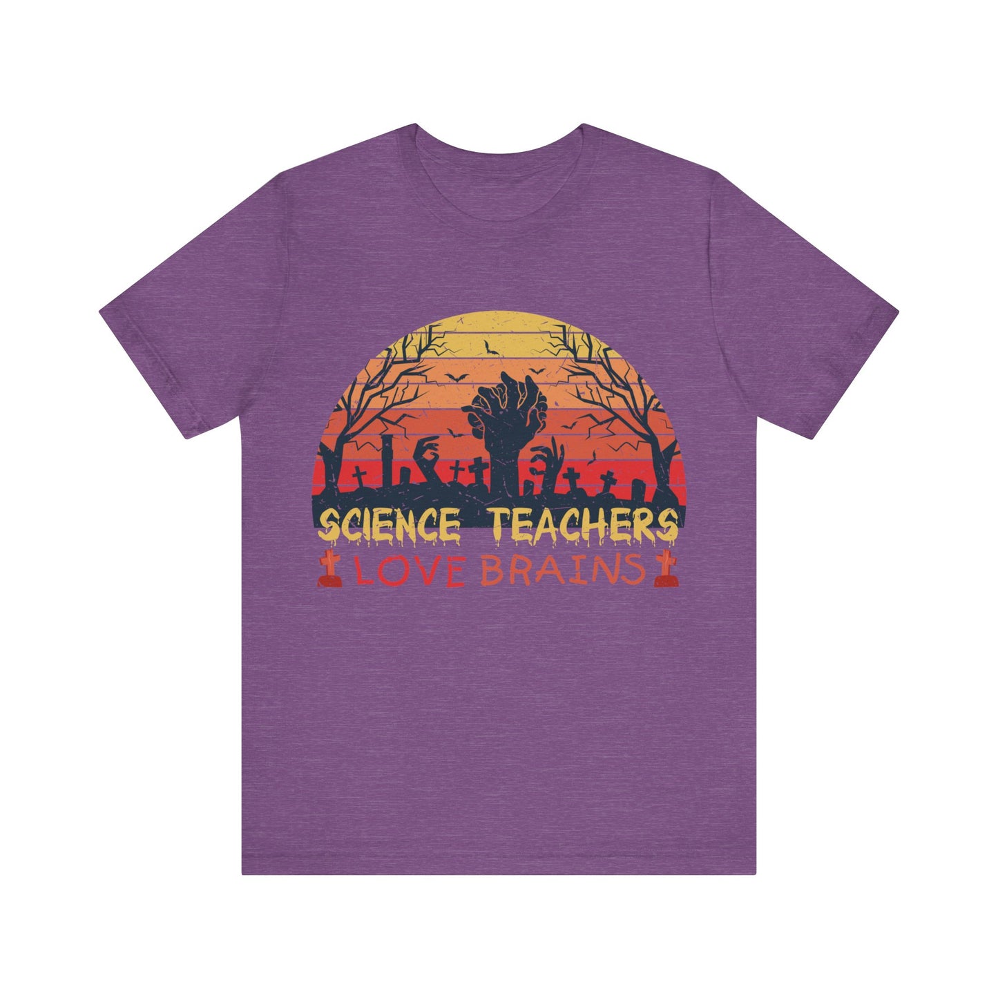 Science Teachers Love Brains Jersey Short Sleeve Tee
