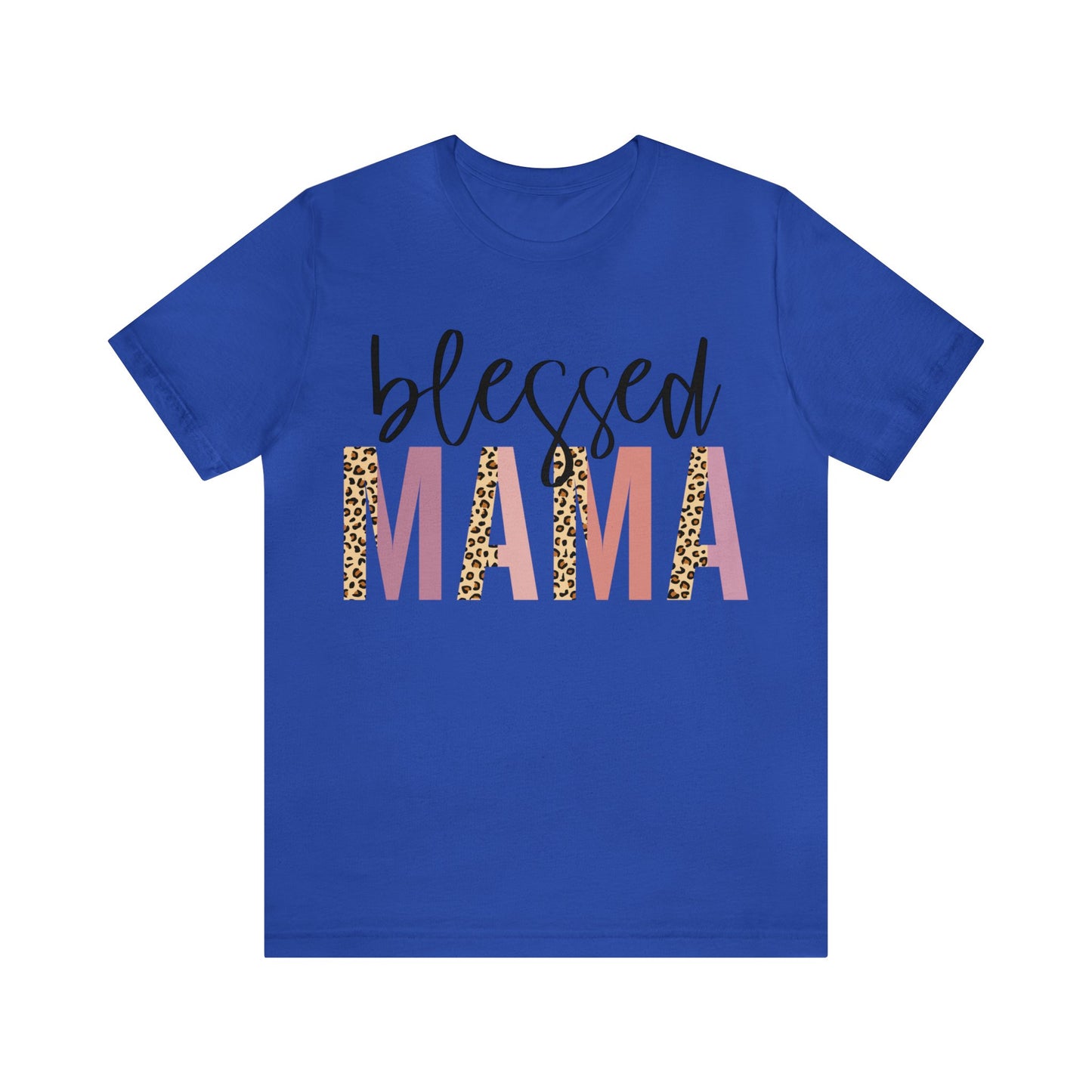 Blessed Mama Leopard print short sleeve tshirt