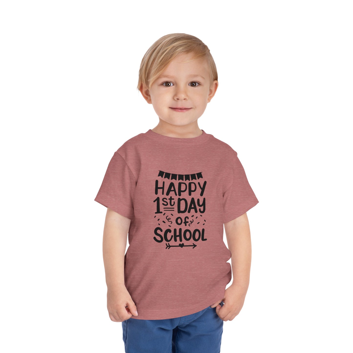 Happy 1st Day of School Toddler Short Sleeve Tee