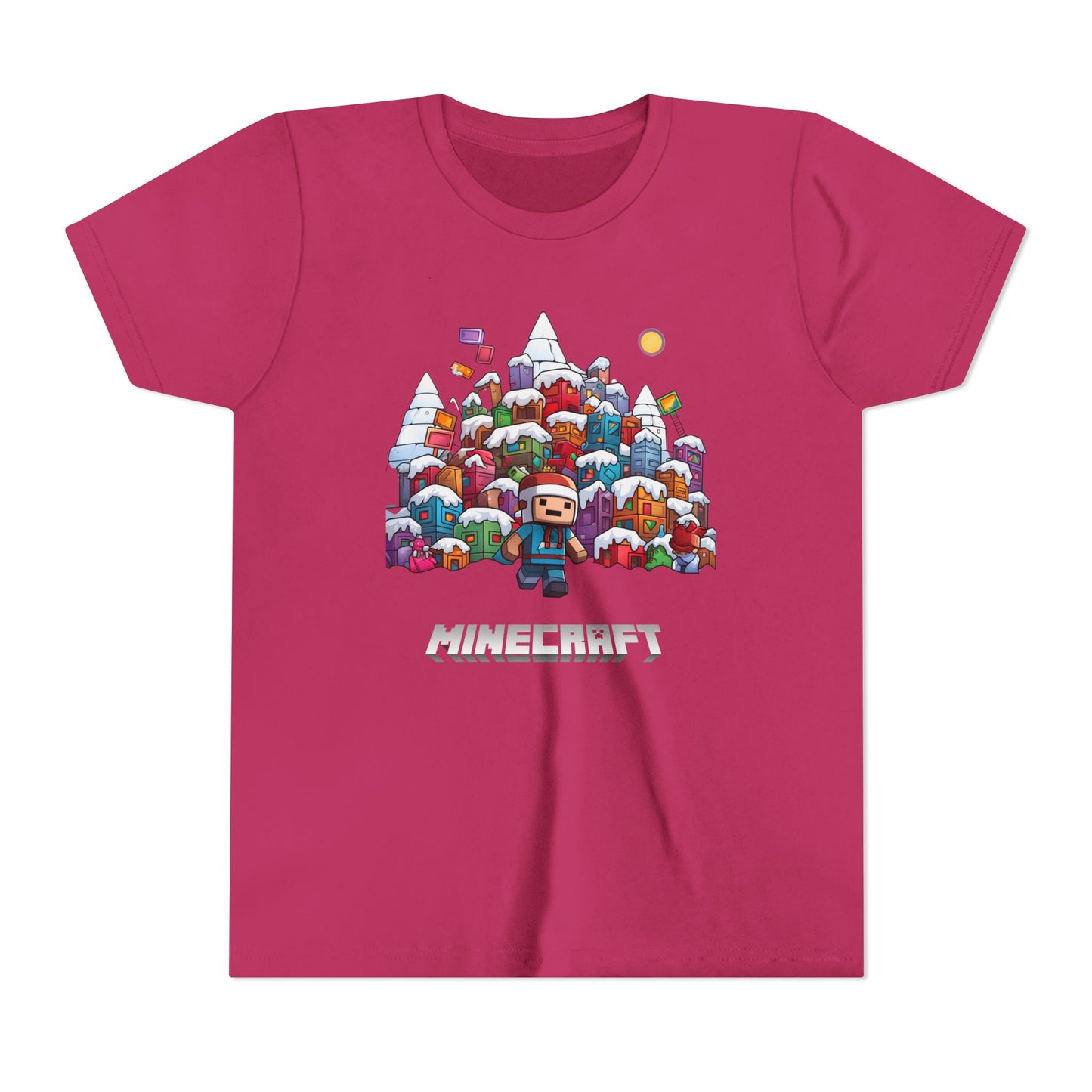 Christmas Mine-craft Youth Short Sleeve Tee