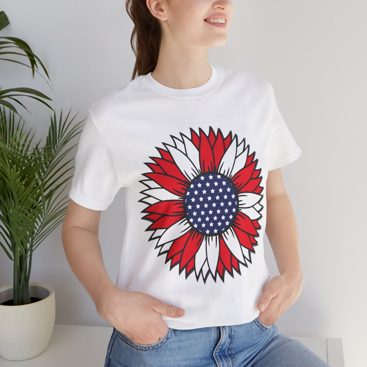American Sunflower Jersey Short Sleeve Tee