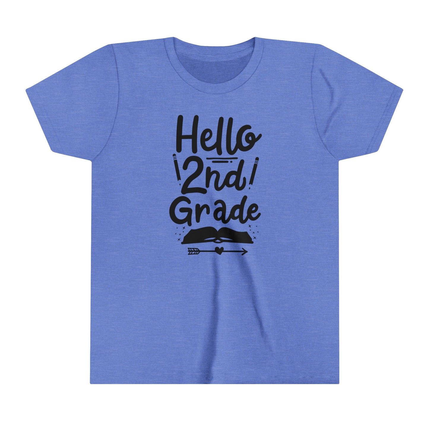 Hello 2nd Grade Youth Short Sleeve Tee