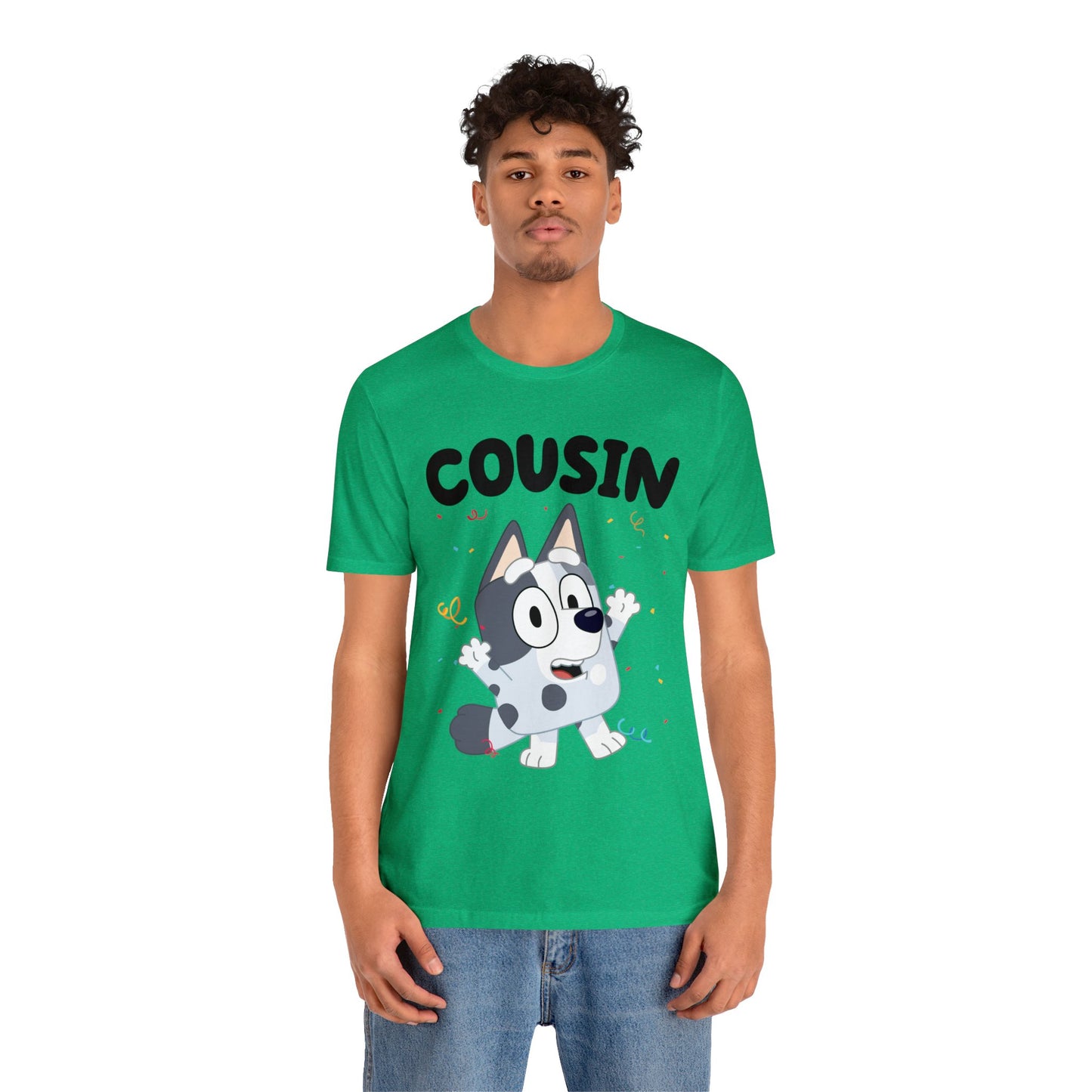 Cousin Muffin Bluey Birthday short sleeve Tshirt