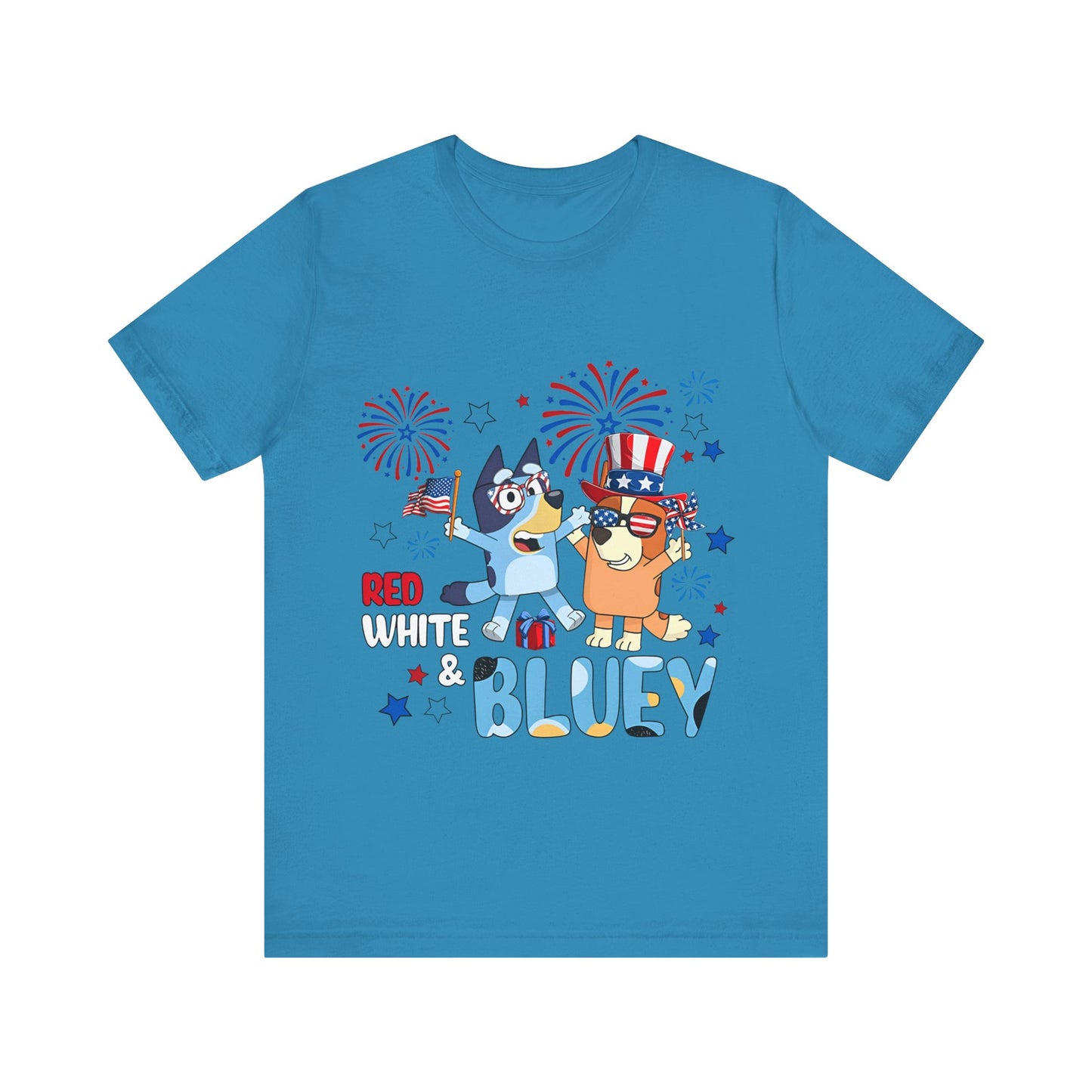 Red, White & Bluey Jersey Short Sleeve Tee