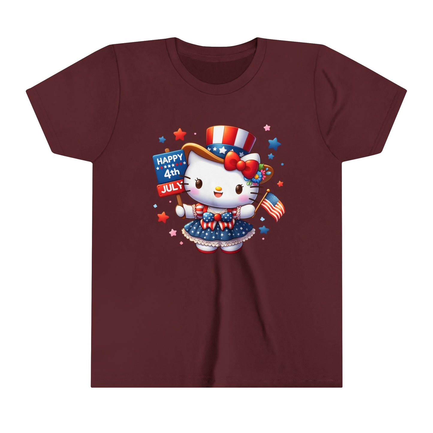 Happy 4th of July Hello Kitty Youth Short Sleeve Tee