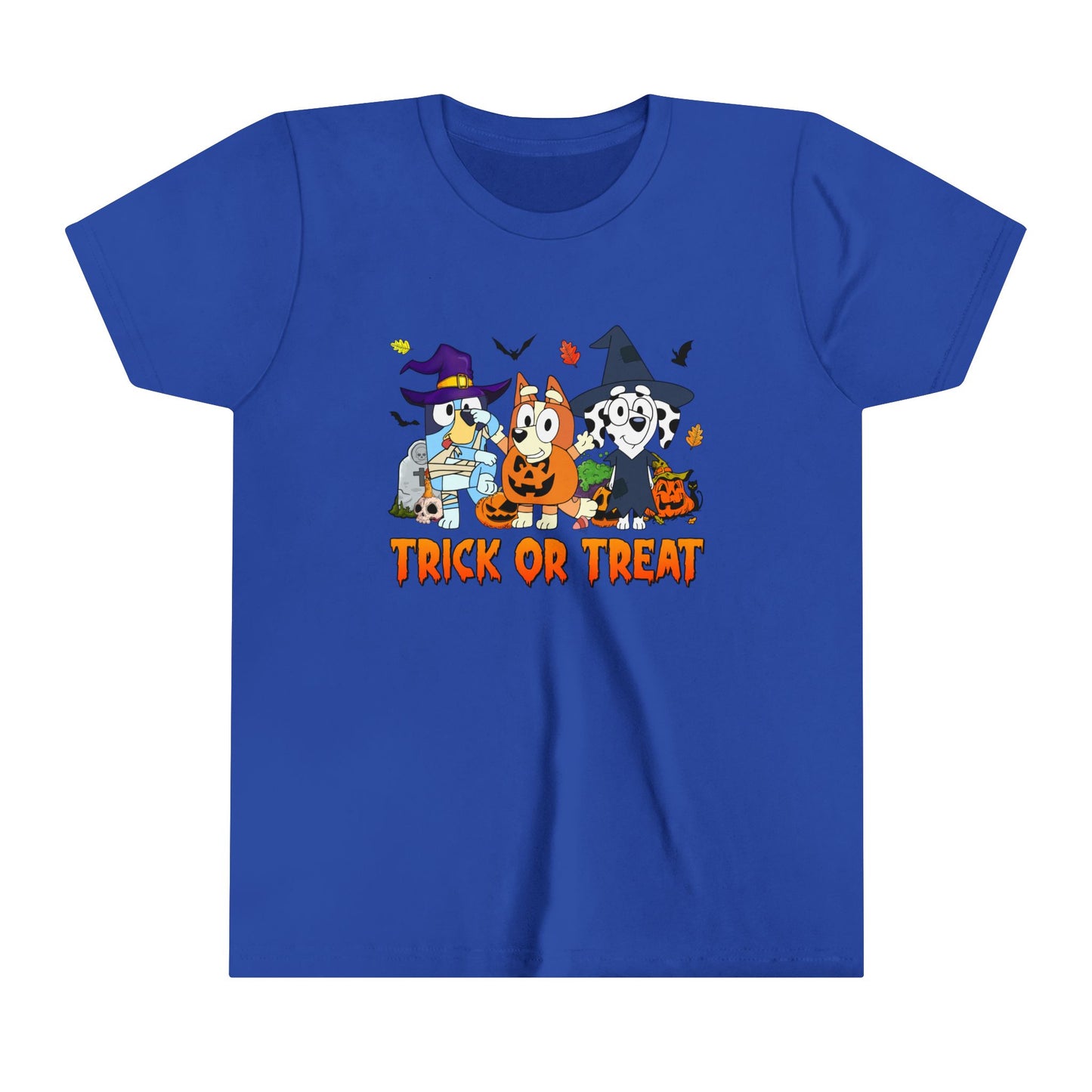 Bluey-Bingo-Chloe Trick or Treat Youth Short Sleeve Tee