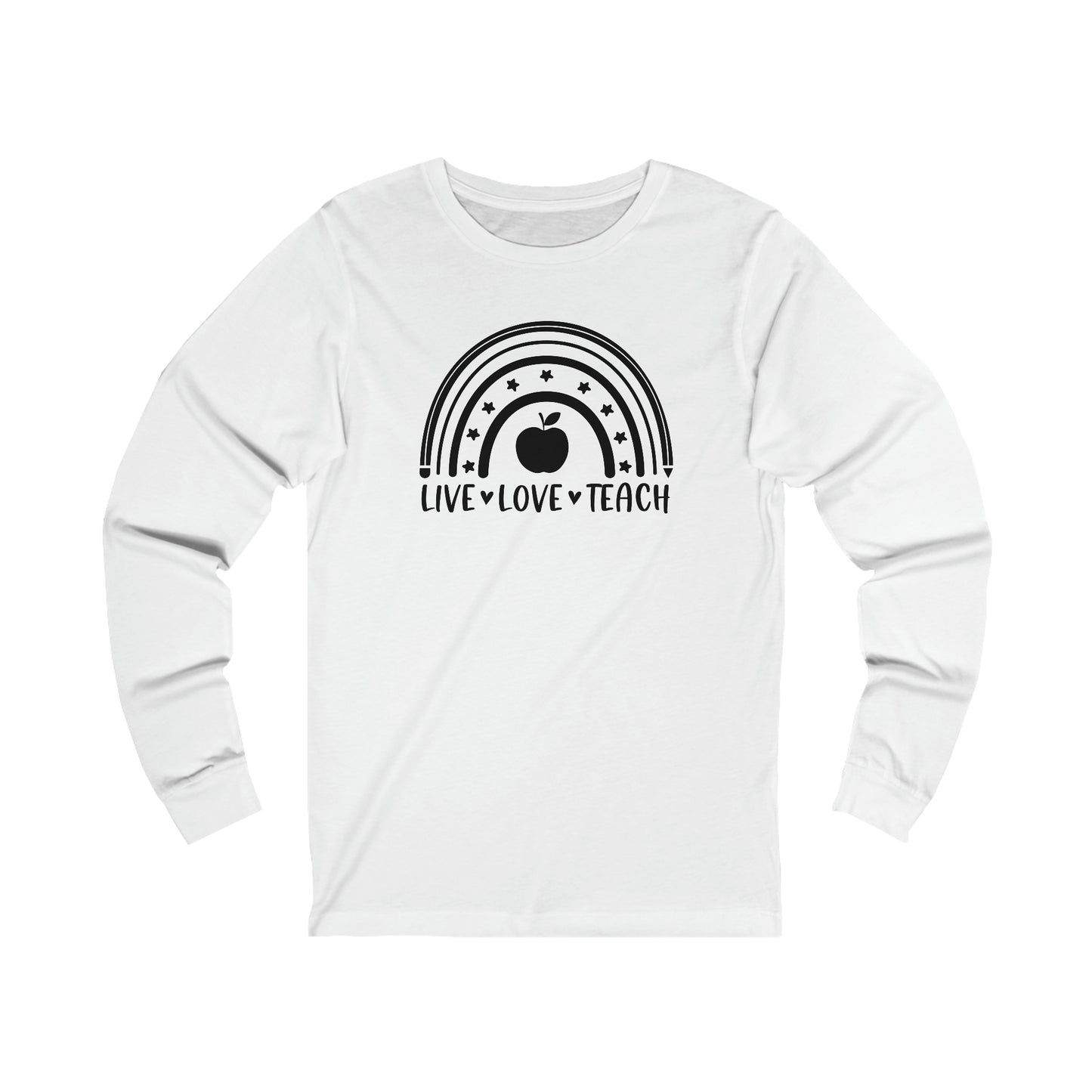 Live Love Teach Rainbow Long sleeve Tshirt