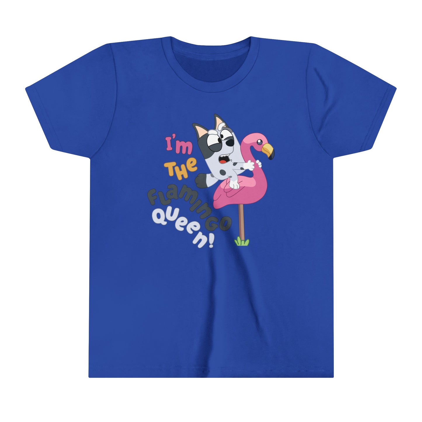 I'n the Flamingo Queen Youth Short Sleeve Tshirt