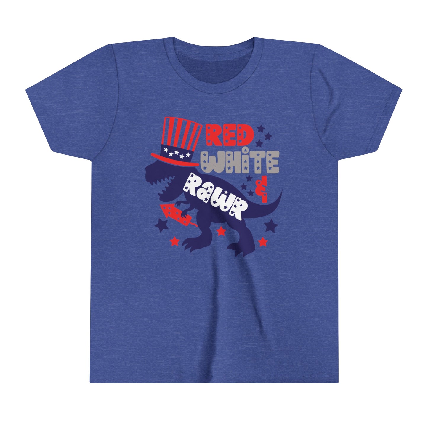 Red White & Rawr Youth Short Sleeve Tee