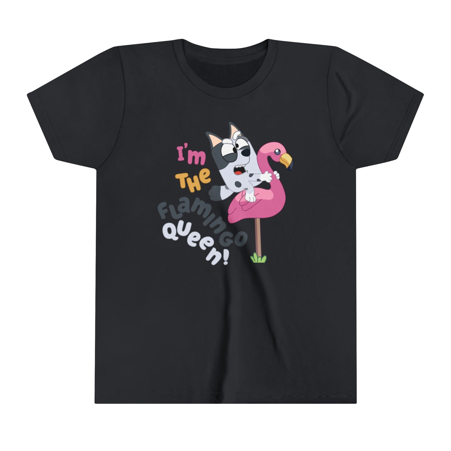 I'n the Flamingo Queen Youth Short Sleeve Tshirt