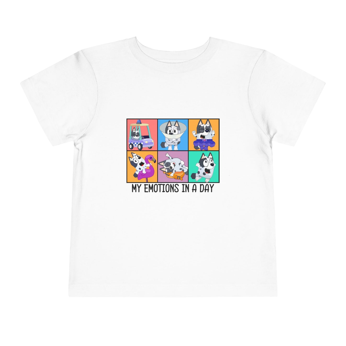 My emotions in a day Toddler Short Sleeve Tee