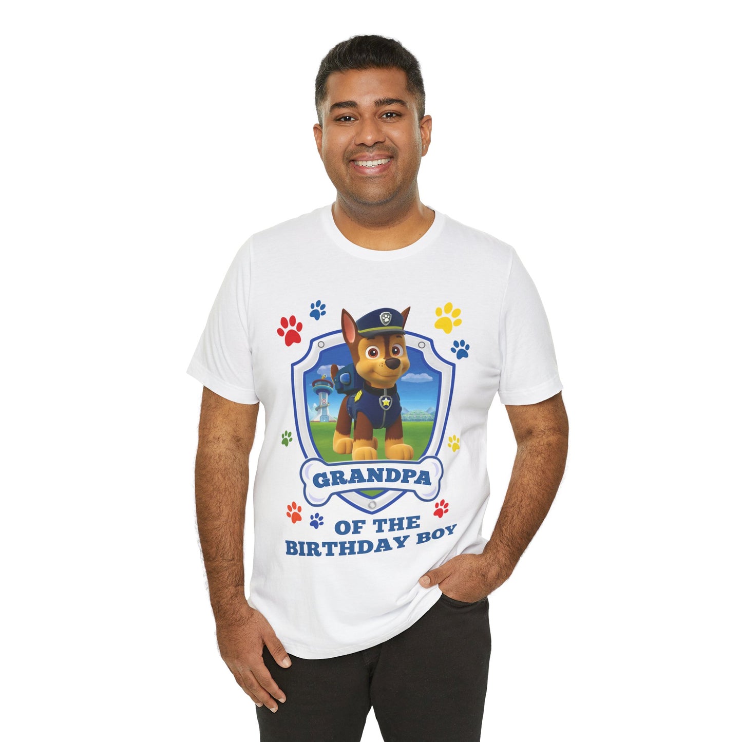Grandpa of the Birthday Boy Jersey Short Sleeve Tee