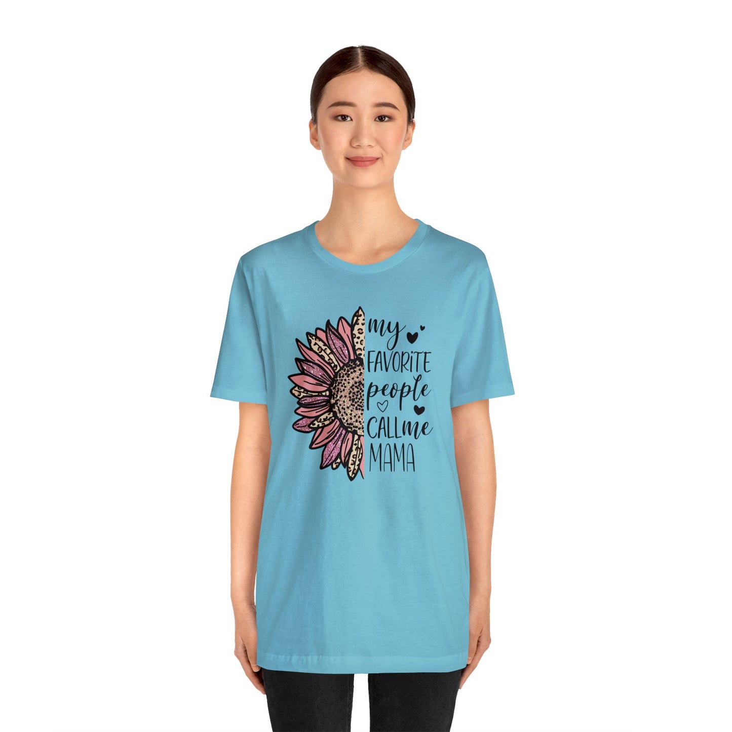 My Favorite People Call Me Mama Sunflower short sleeve tshirt