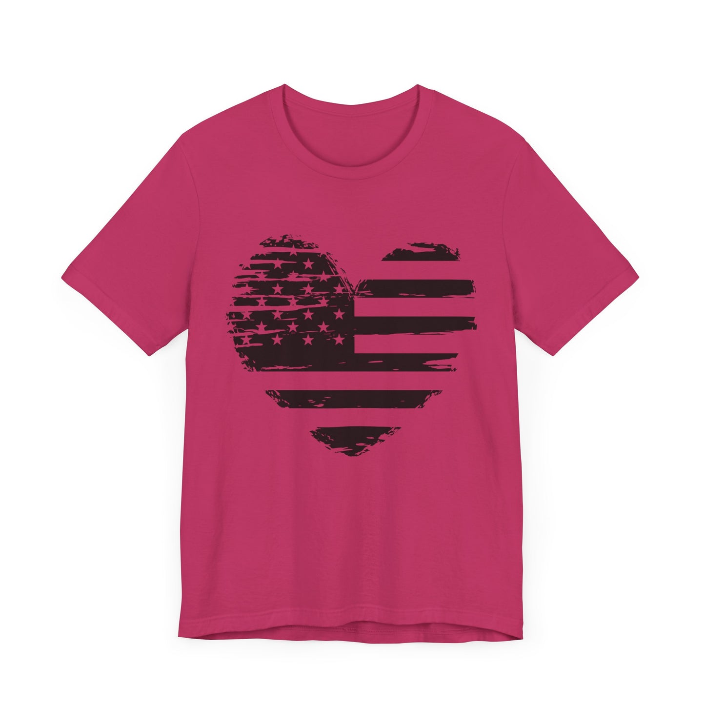 Heart flag Jersey Short Sleeve Tee