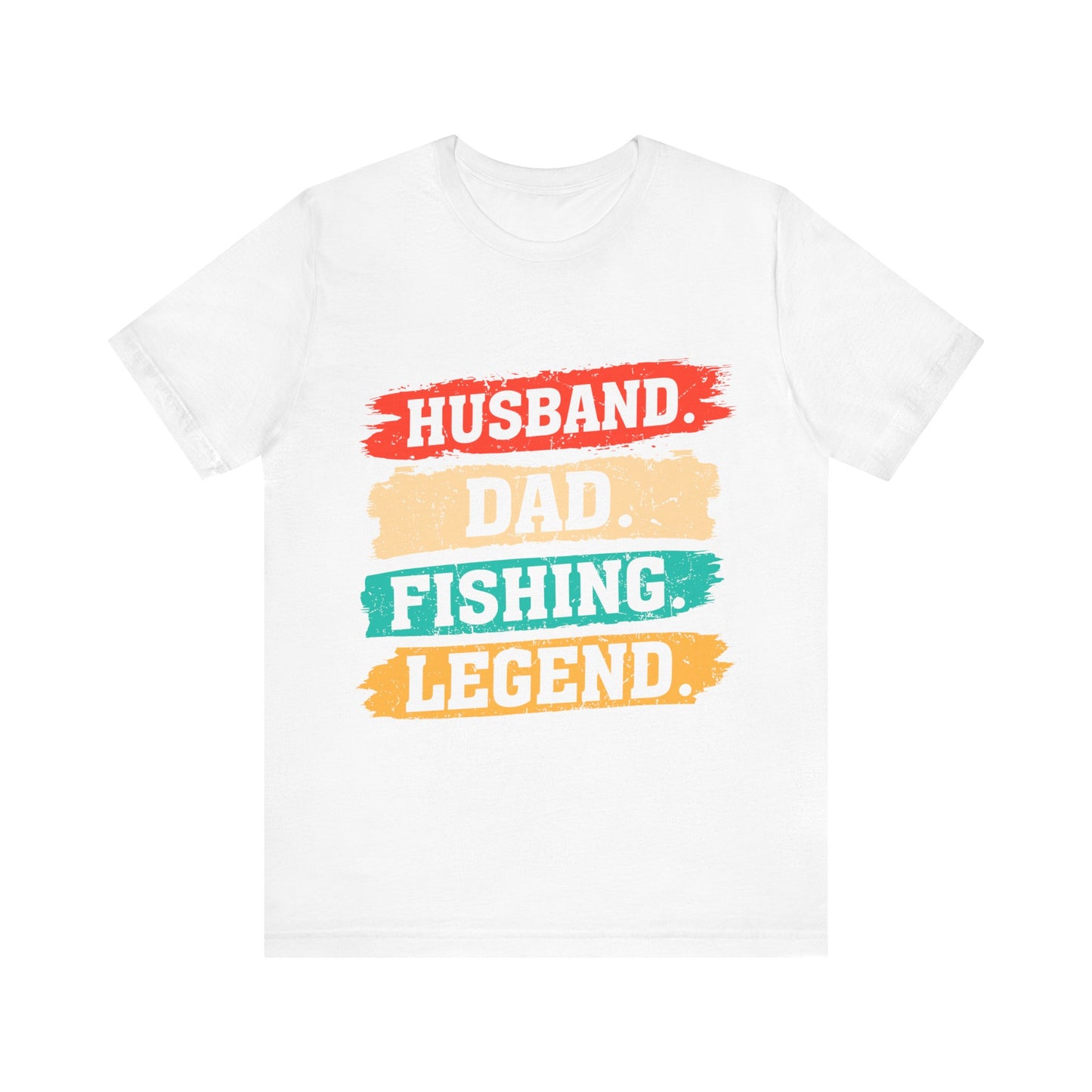Husband Dad Fishing Legend Jersey Short Sleeve Tee