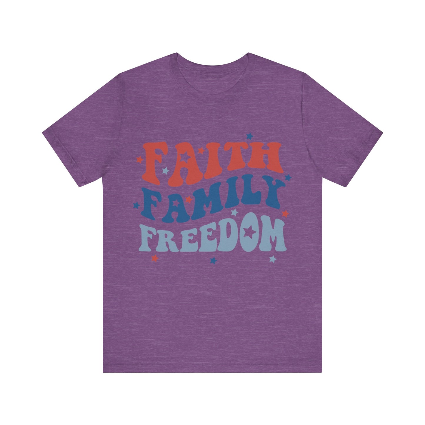 FAITH FAMILY FREEDOM Jersey Short Sleeve Tee