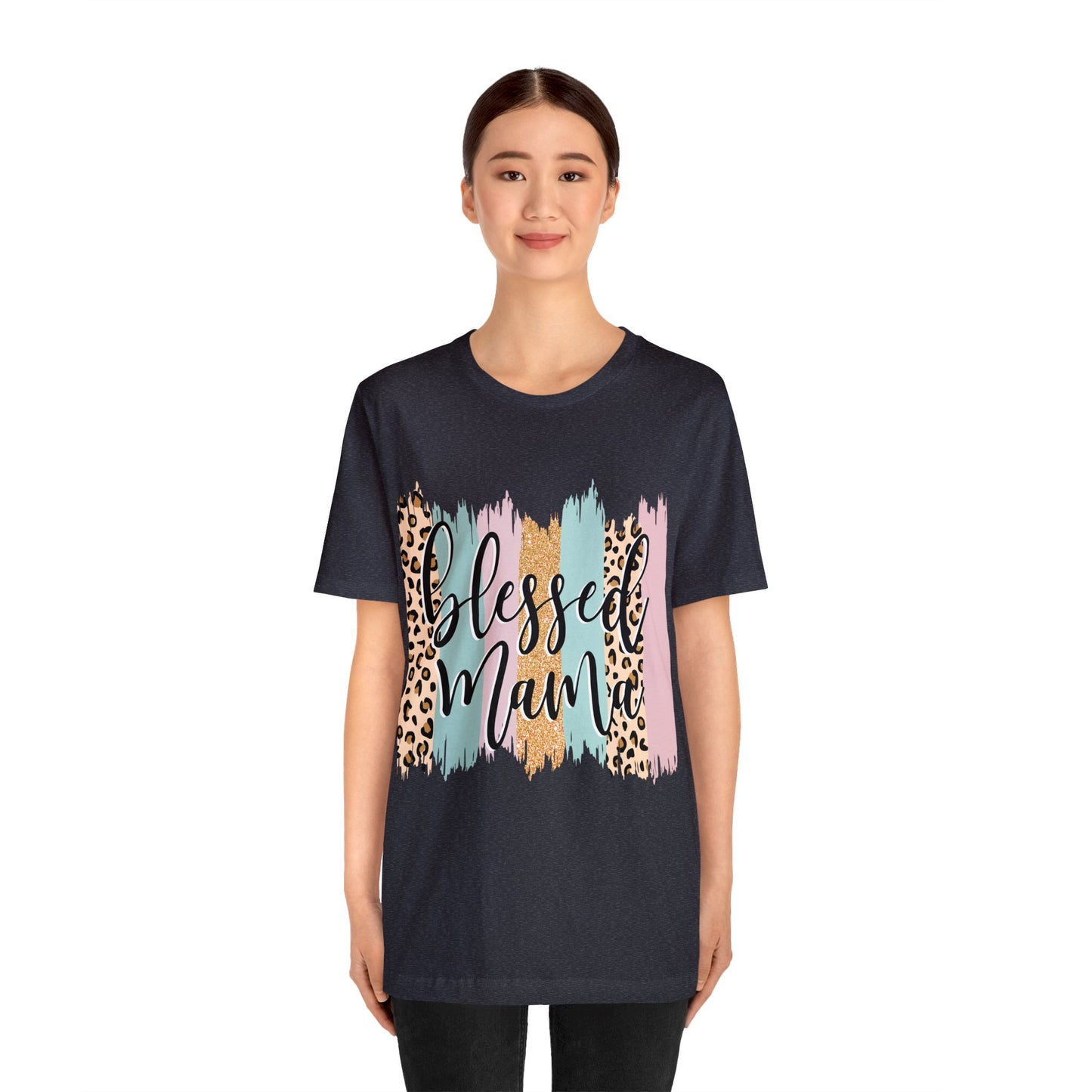 Blessed Mama Leopard short sleeve tshirt
