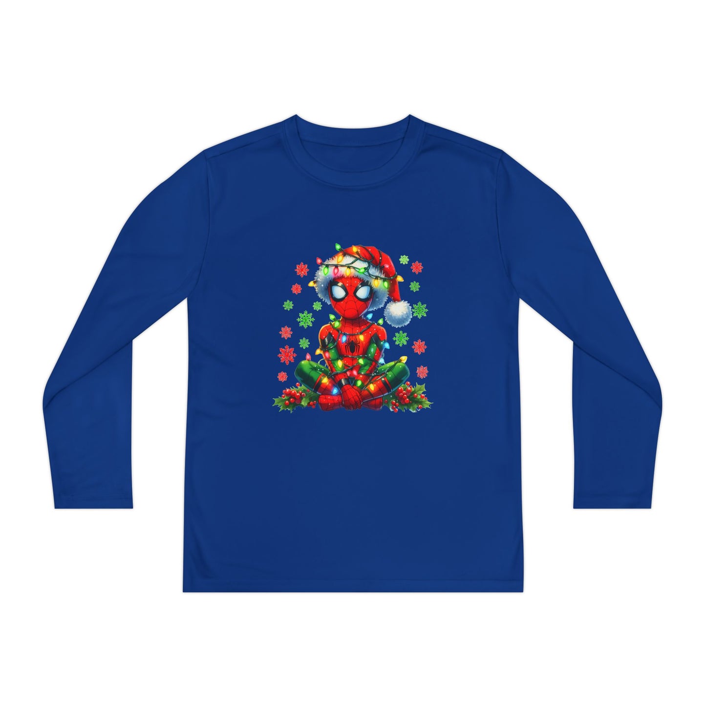 Spidey Christmas Youth Long Sleeve Competitor Tee