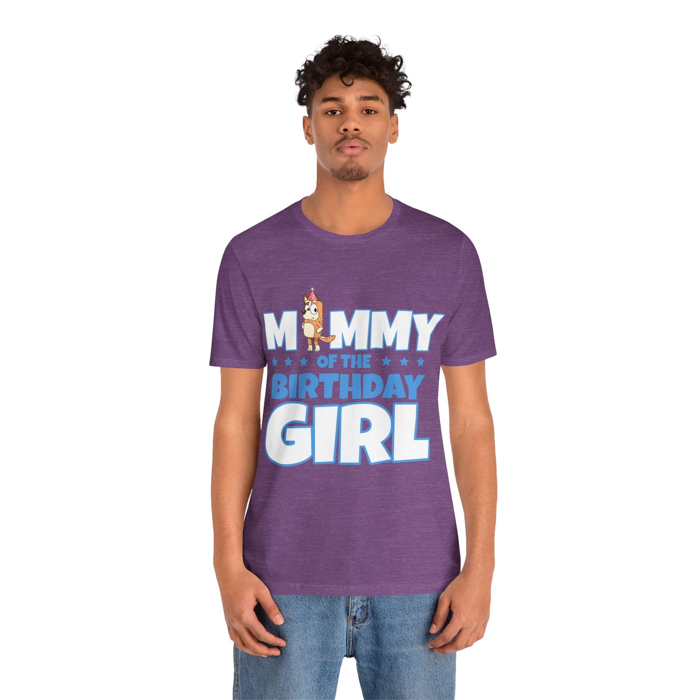 Mommy of the Birthday Girl Chilli Heeler short sleeve T-shirt