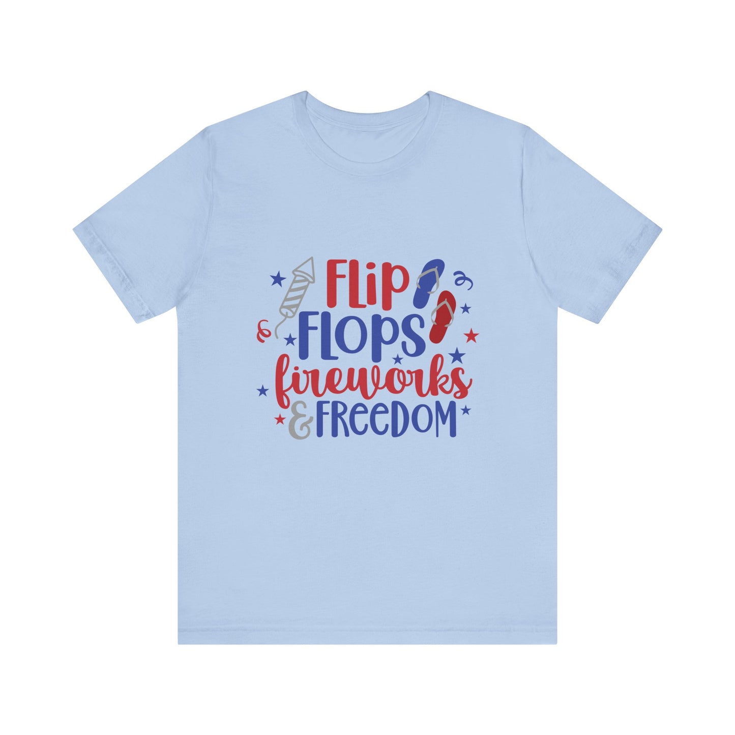 Flip Flops & Fireworks Jersey Short Sleeve Tee