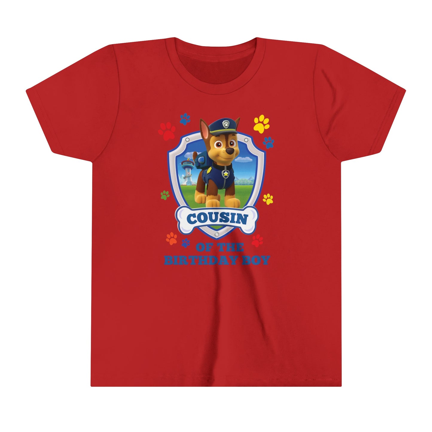 Cousin of the Birthday Boy Youth Short Sleeve Tee