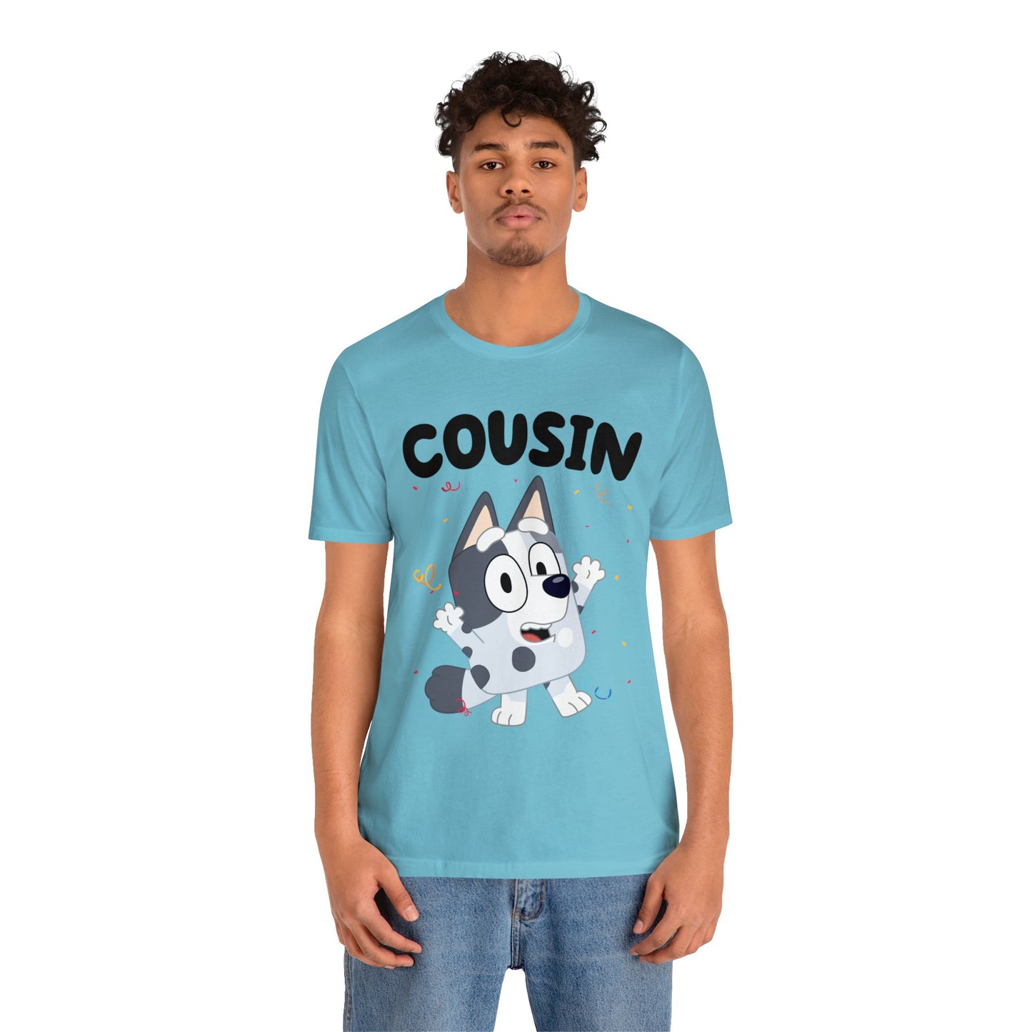 Cousin Muffin Bluey Birthday short sleeve Tshirt